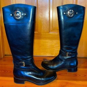 Michael Kors black leather boots